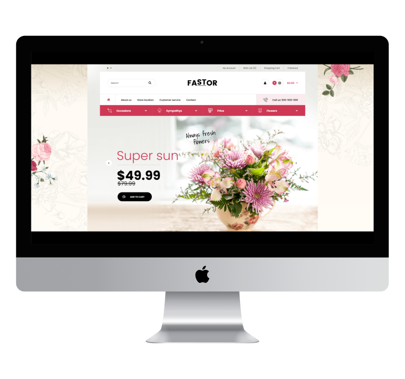 Opencart Fastor Flower Theme