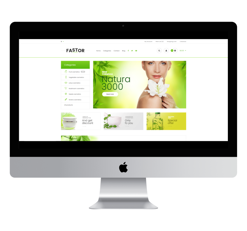 Opencart Fastor Natural Cosmetics Theme