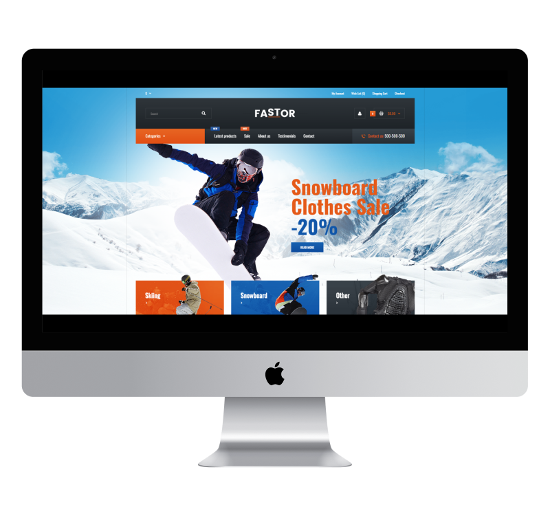 Opencart Fastor Ski Material Theme