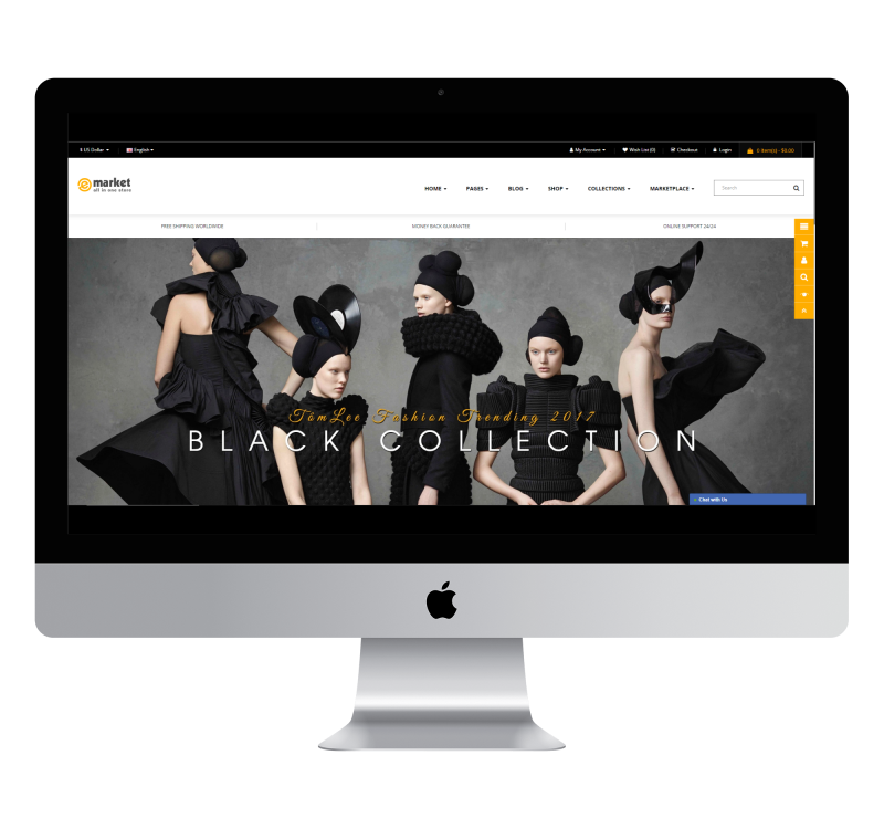 Opencart eMarket Clothing Theme