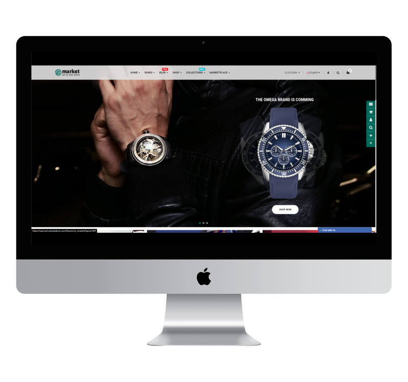 Opencart eMarket Watch Theme