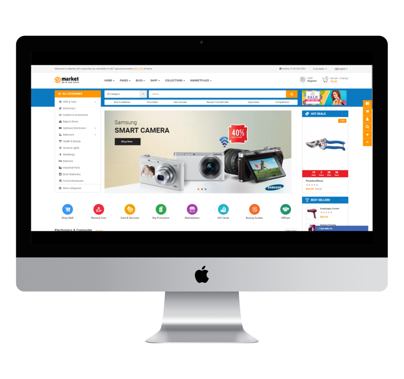 Opencart eMarket Electronics & Digital Theme v2