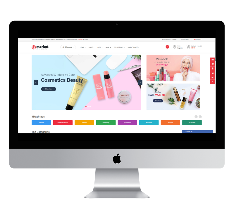 Opencart eMarket Elektronik & Digital Theme v6