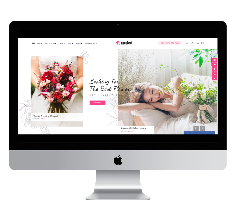 Opencart eMarket Flower Theme