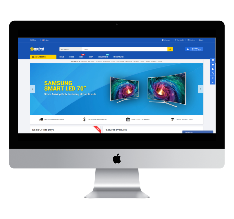 Opencart eMarket Electronics & Digital Theme v12