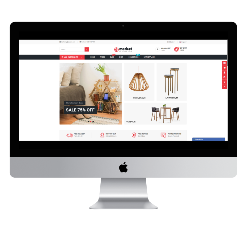 Thème Opencart eMarket Home & Living