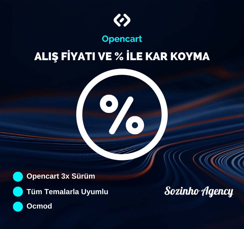 Opencart Alış Fiyatı ve % İle Kar Koyma