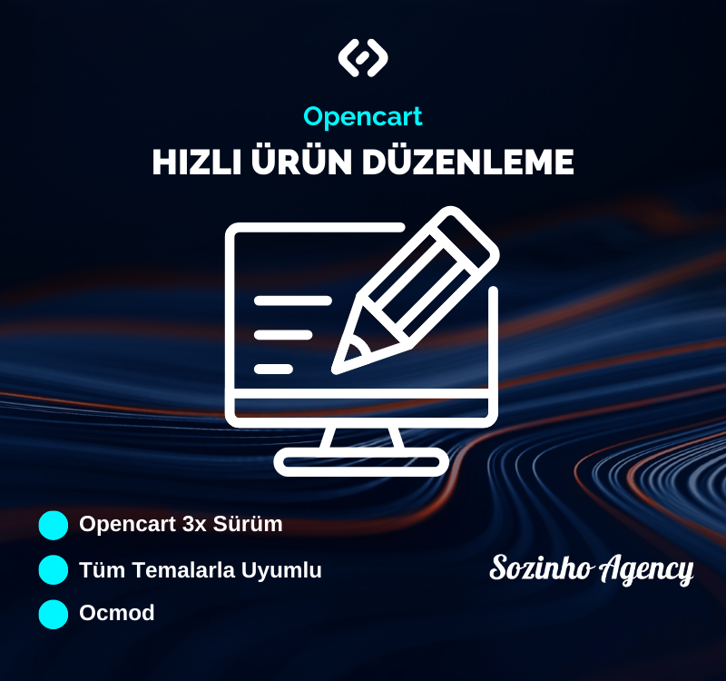 Opencart Hızlı Ürün Düzenleme