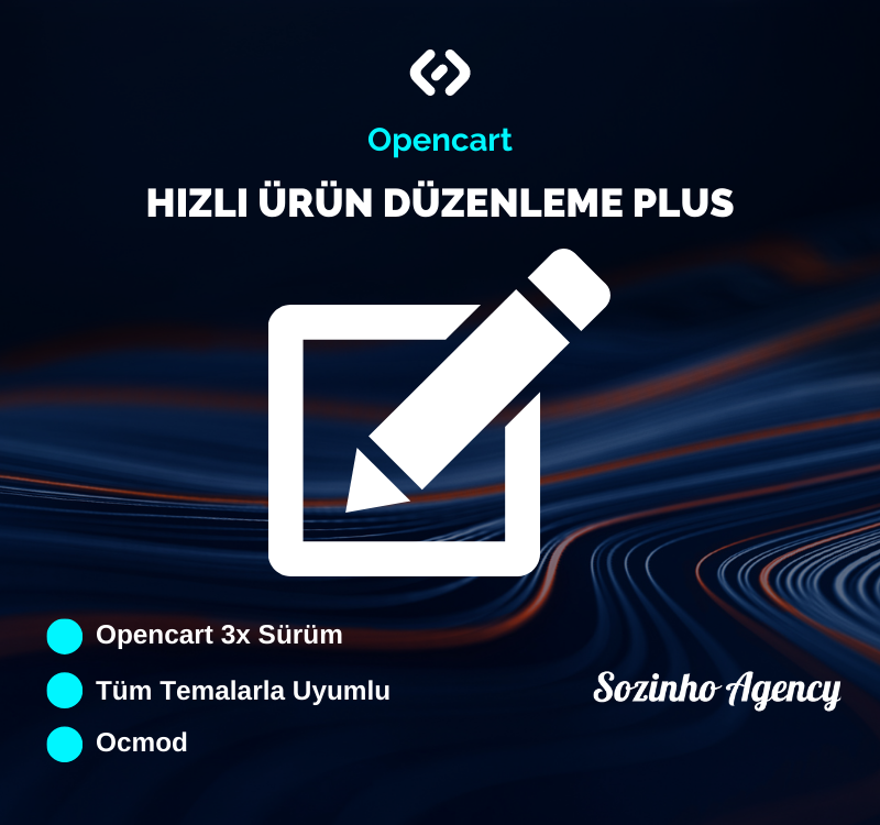 Opencart Hızlı Ürün Düzenleme Plus