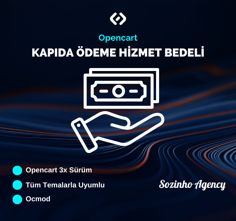 Opencart Kapıda Ödeme Hizmet Bedeli